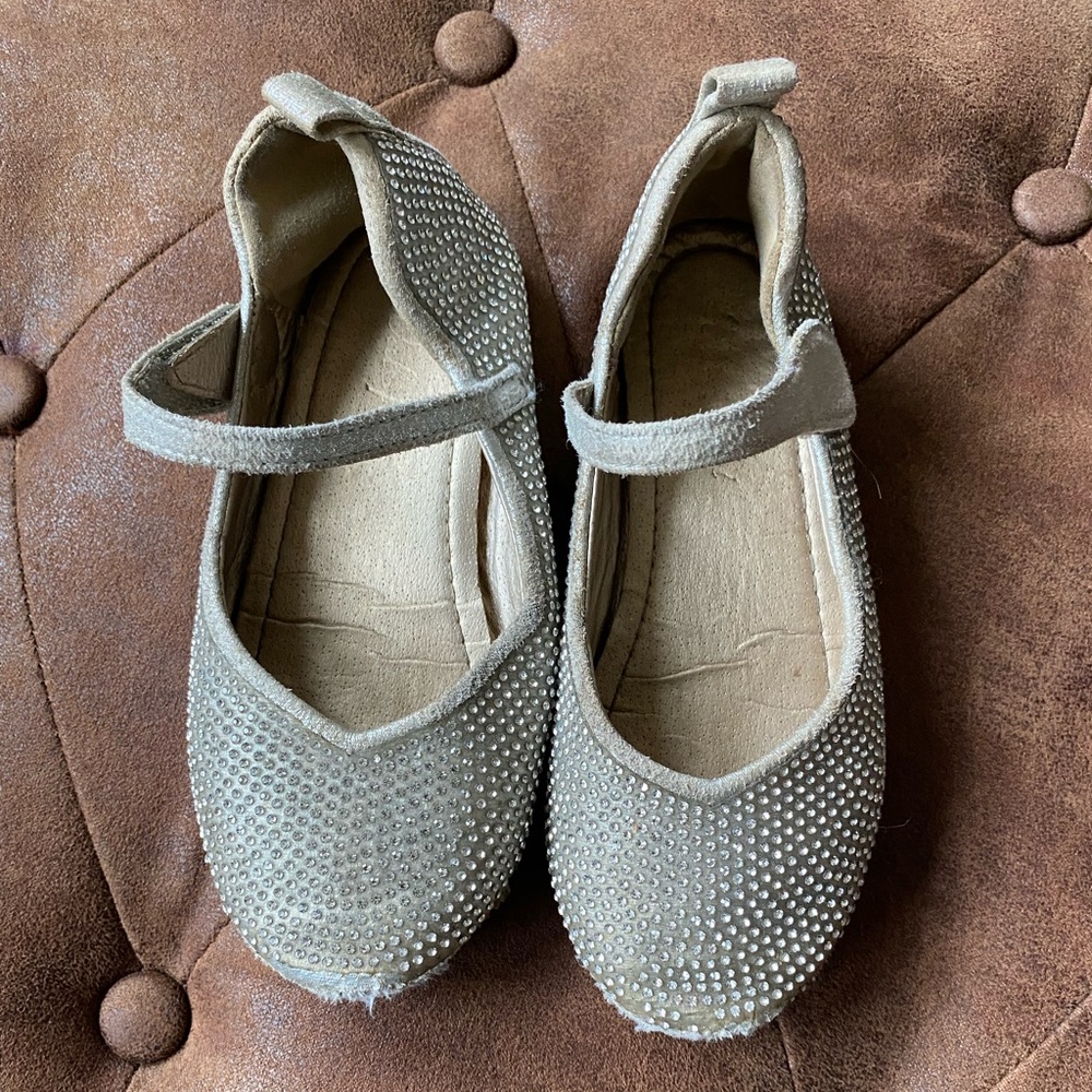 Rhinestone Toddler Flats - Size 10
